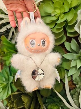 Pop Mart the Monsters Zimomo White Angel Labubu Customized Rare